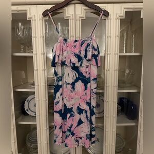 Lilly Pulitzer Annastasha Dress Tidal Wave Pans Garden Size Medium